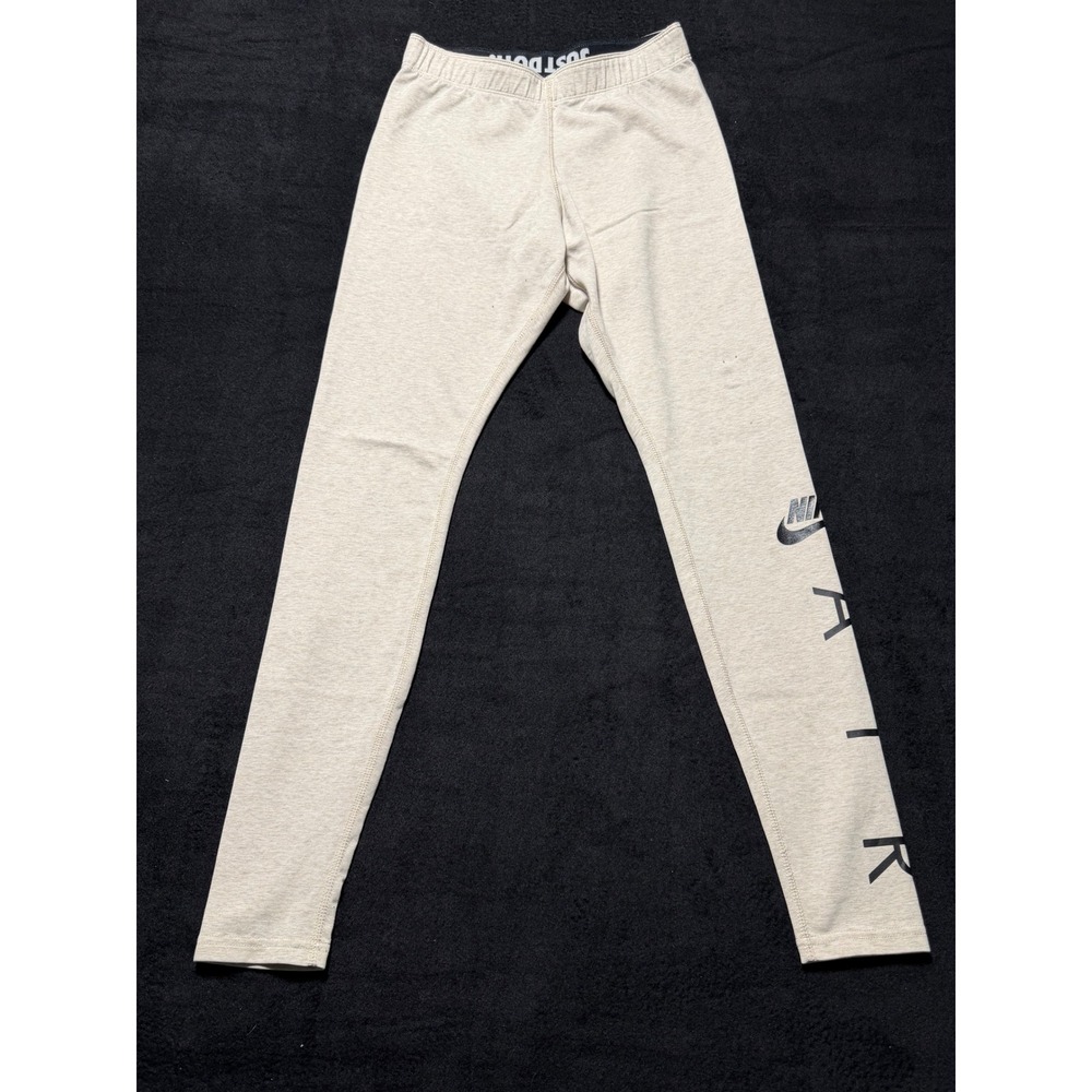 Nike Air Leggings‎ Heather Tan "Just Do It" Waistband Athleisure Women's Small